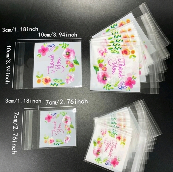 ✨️🤍 100 piece clear plastic giftbag/ shipping supplies (2 sizes) ✨️🤍 - Picture 4 of 5